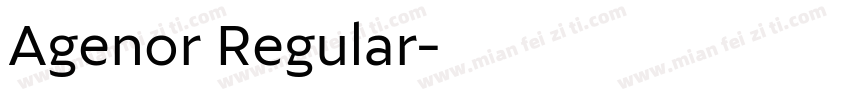 Agenor Regular字体转换